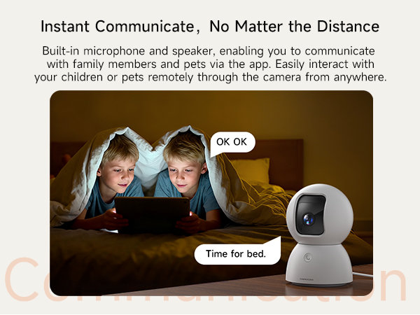CINMOORE 3K Security Camera 5G Wi-Fi Indoor Cam Night Vision Two-way Audio with 64GB Card