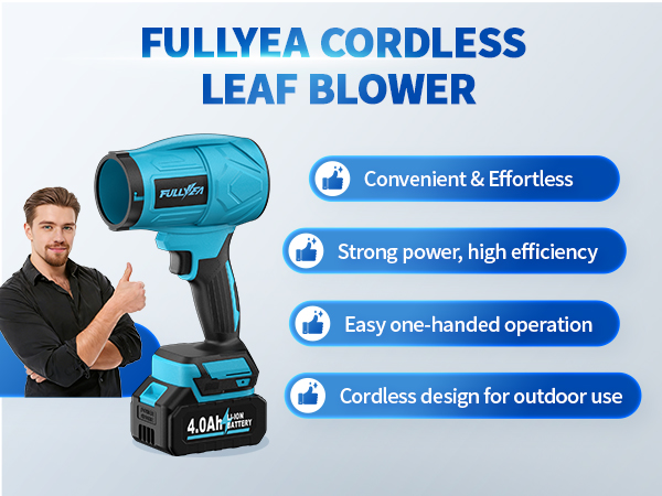 Small Leaf Blowers Cordless for Patio Cleaning, Lawn Care, Blowing Leaves, Dust