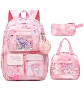 Alrisg Lovely Girls Backpack School Bag for Students Kids Book Bag with Multiple Pockets Splash-p...