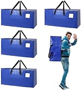 4 Pack Dorm Moving Bags with Backpack Straps Heavy Duty Moving Boxes Supplies Packing Cubes Alter...