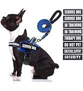 Service Dog Vest Harness and Leash Set, Animire in Training Dog Harness with 8 Dog Patches, Refle...
