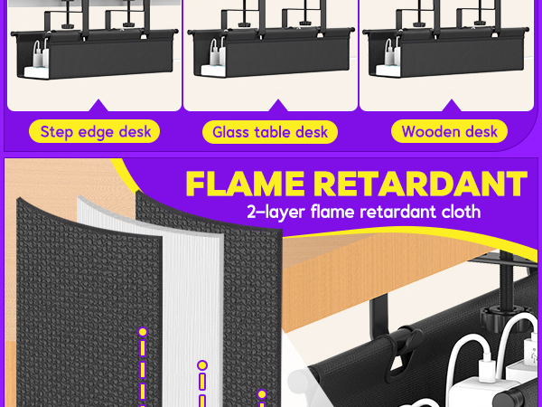 Under Desk Cable Management Tray