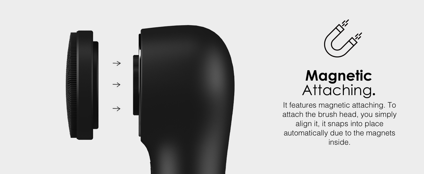 face scrubber facial cleansing brush with replacement magnetic brush head