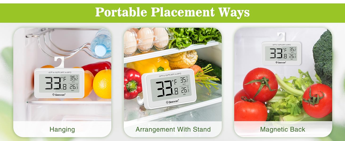 refrigerator thermometer 2 pack