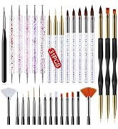 SAVILAND 31PCS Nail Art Brushes Set: Nail Brushes for Nail Art U V Gel Nail Brushes, Acrylic Nail...
