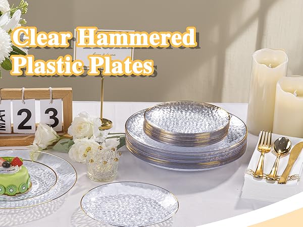 clear plastic plates