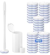 Topo Bear Disposable Toilet Bowl Brush with 40 Toilet Wand Refills, Toilet Bowl Cleaner Wands, To...