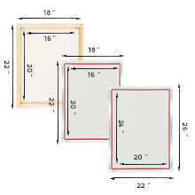16 x 20 / 20 x 24 inches
