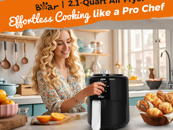 bear small air fryer 2.1qt