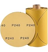 MIDO Professional Abrasive 6 Inch Sanding Disc Self Stick 240 Grit PSA Sanding Discs 100 PCS Alum...