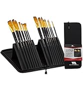 WA Portman Artist Paint Brushes Set - 15 Brushes for Painting - Use as an Oil Paint Brush Set Acr...