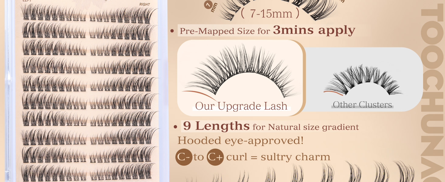 Natural lash clusters wispy eyelash cluster lashes extensions