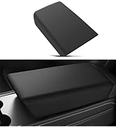 WinDu Armrest Cover for Tesla Model 3 Model Y 2017-2024, Center Console TPE Armrest Protective Co...