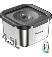 Dog Water Bowl No Spill, 4.5L Stainless Steel Dog Floating Bowl, Slow Water Bowl for Dog with Fil...