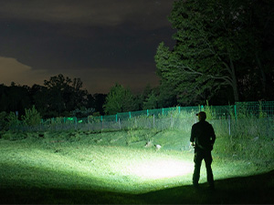 Bright flashlight for camping trips, floods, and spotlight illumination