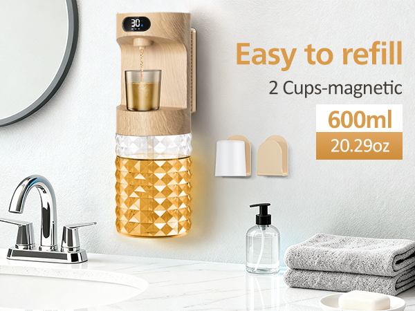 Automatic mouth wash dispenser