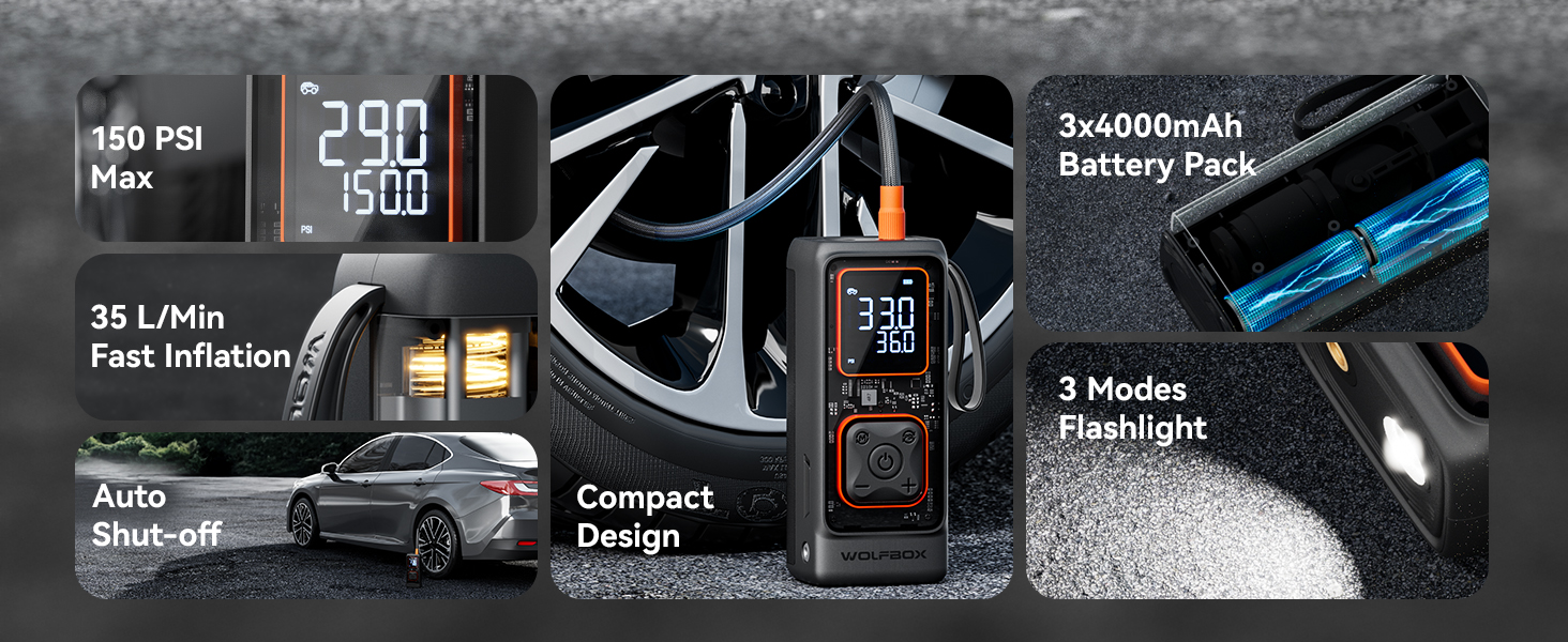 portable tire inflator