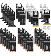 COMOWARE 35 Pcs Oscillating Tool Blade, Multi Tool Blades Kits Universal Oscillating Saw Blades M...