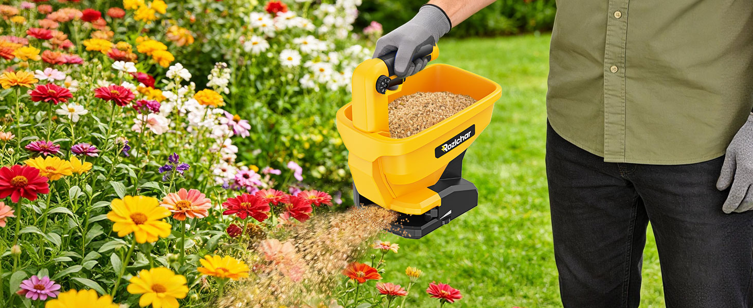 battery powered seed spreader