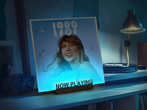 Light Up Vinyl Record Display Stand