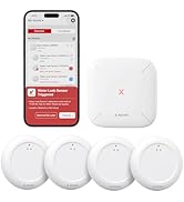 X-Sense Wi-Fi Water Leak Detector Kit, Smart Water Sensor Alarm with App Alerts and Ultra-Slim De...