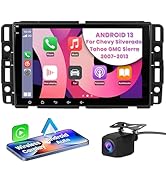 AWESAFE [4+64GB] 8 Core Car Stereo Radio for Chevy Silverado GMC Sierra Yukon, 8 inch Android 13 ...
