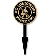 No Soliciting Thank You Yard Sign for Lawn / Outdoor - Double-Sided