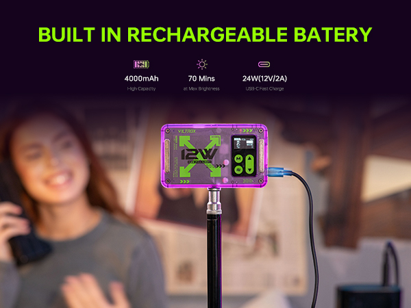 VILTROX Magnetic RGB Video Light 360° Full Color Portable LED Camera Light Panel