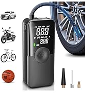 CARSUN Cordless Tire Inflator Portable Air Compressor,Car Tire Pump with Digital Dual Screen,150P...
