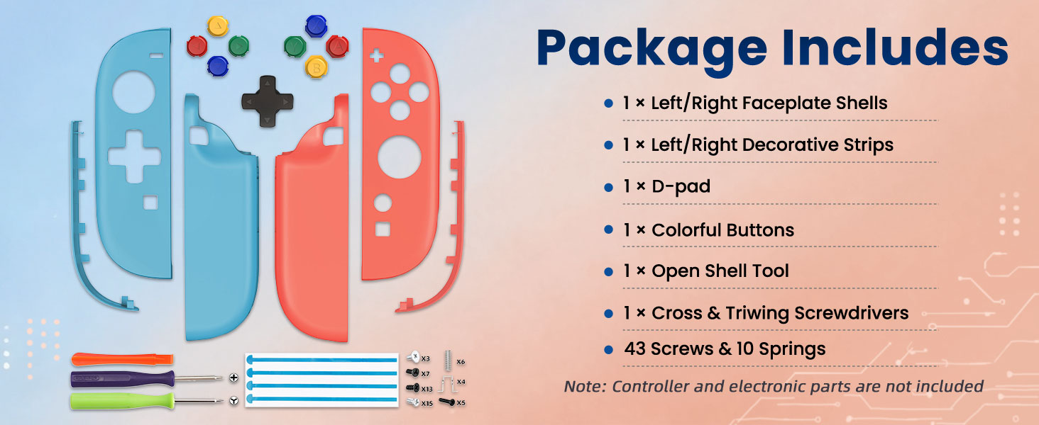 Shell (D-Pad Version) with Buttons for Joycon 2