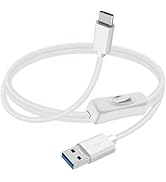 YINGAYOU USB C to USB Cable with Switch Type C Charging Cable with Switch Supports 5Gbps Data and...