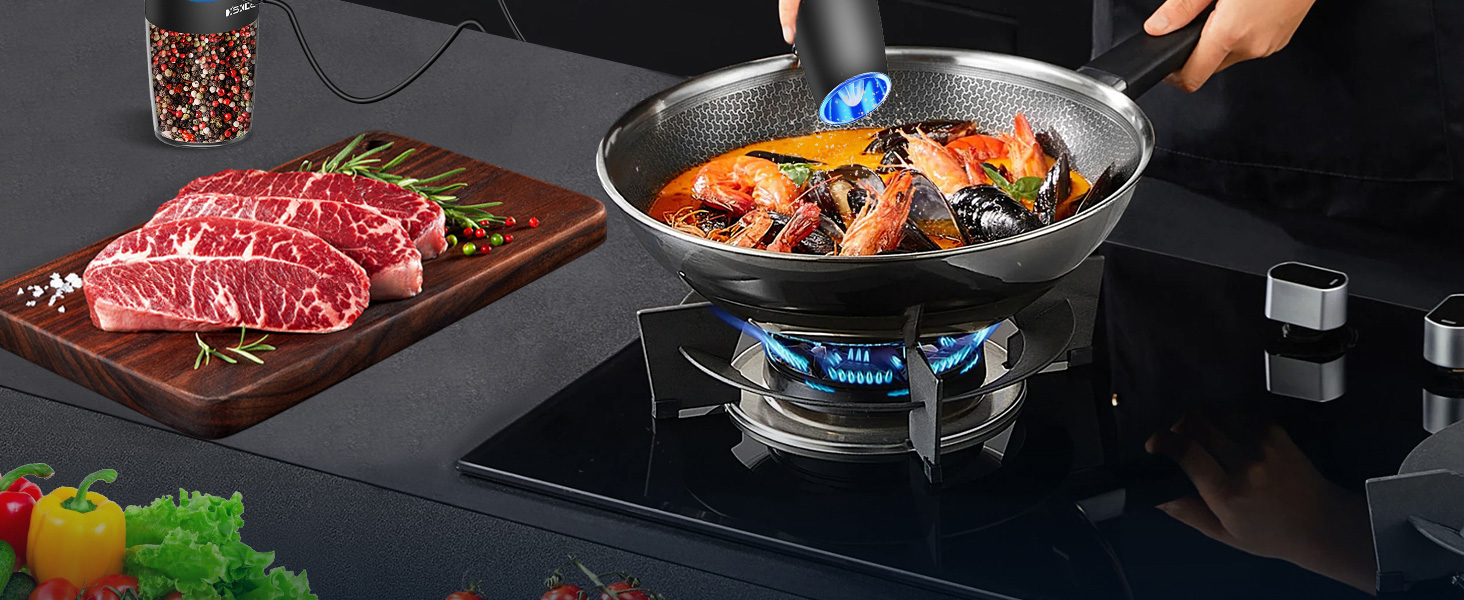 Electric Pepper and Salt Grinder Set