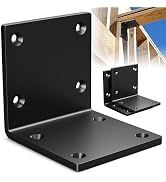 Wuno Shop 2 Pcs 6"x6"x5" Heavy Duty Steel Corner Brackets, 90 Degree Countertop Fireplace Mantel ...
