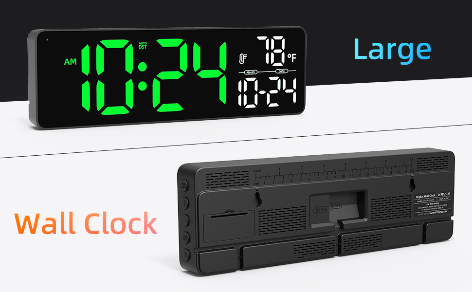 Large Digital Wall Clock
