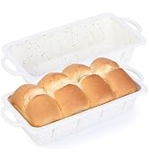 AOTASO 2 Pcs Silicone Bread Loaf Pan Nonstick Silicone Loaf Pans for Baking 10 x 4.8 inch Large S...