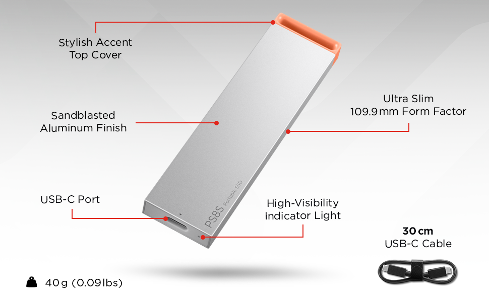 Lenovo PS8S Portable SSD - Fast Portable Storage