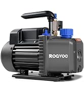 Rogvoc 3.5 CFM Vacuum Pump, 110V 1/4 HP Single Stage Rotary Vane Air Vacuum Pump for HVAC/AUTO, A...