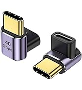 USB C Angle Adapter 40Gbps [2 Pack] 90 Degree USB C Type C Angled USB-C Male to Female Adapter, 8...