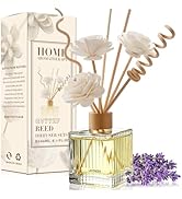 Lavender Reed Diffuser Set - 6.7 fl oz (200 ml) Glass Bottle with Natural Rattan Sticks | Calming...