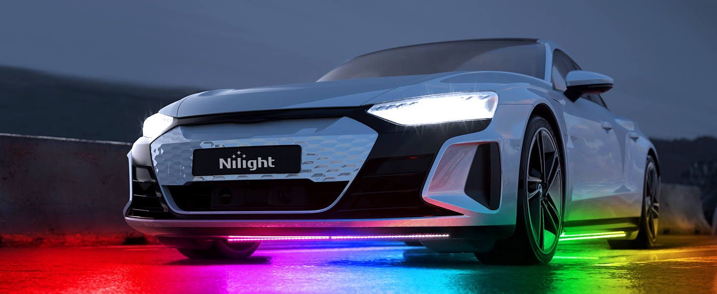 4Pcs Aluminum Underglow Neon Accent Strip Lights 396 LEDs Dream Color