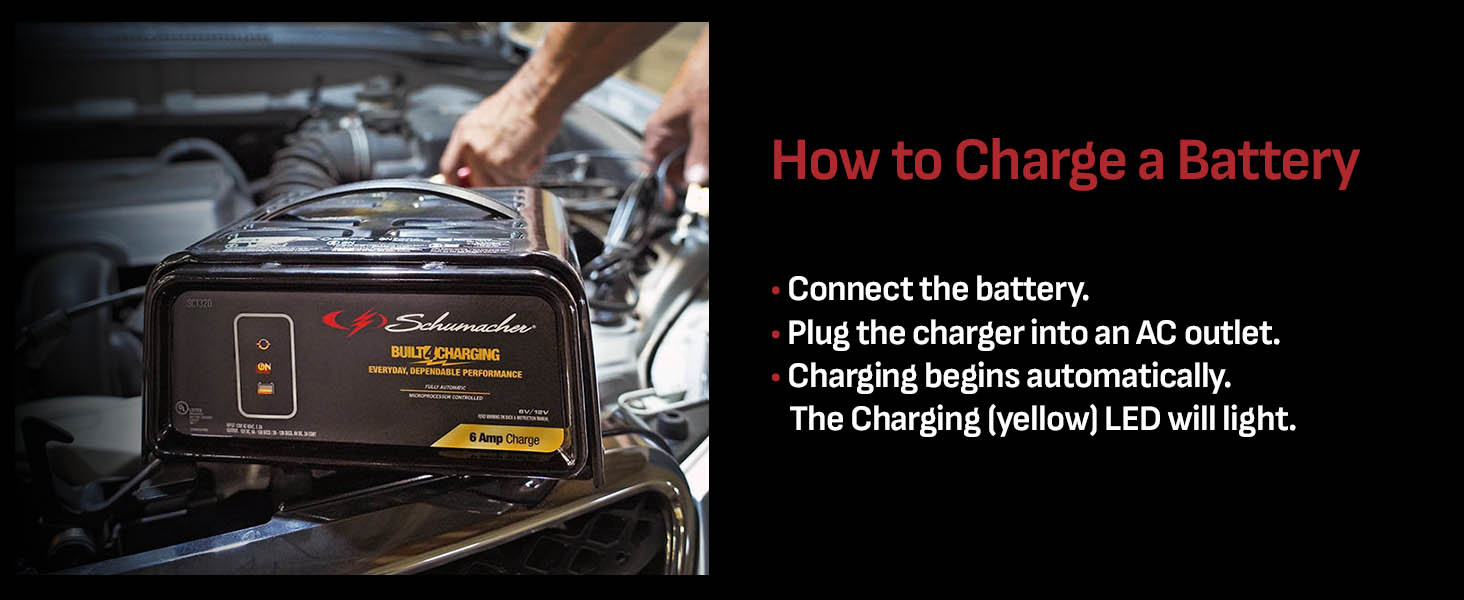 How to use the SC1320 car battery charger and maintainer to charge an automobile battery.