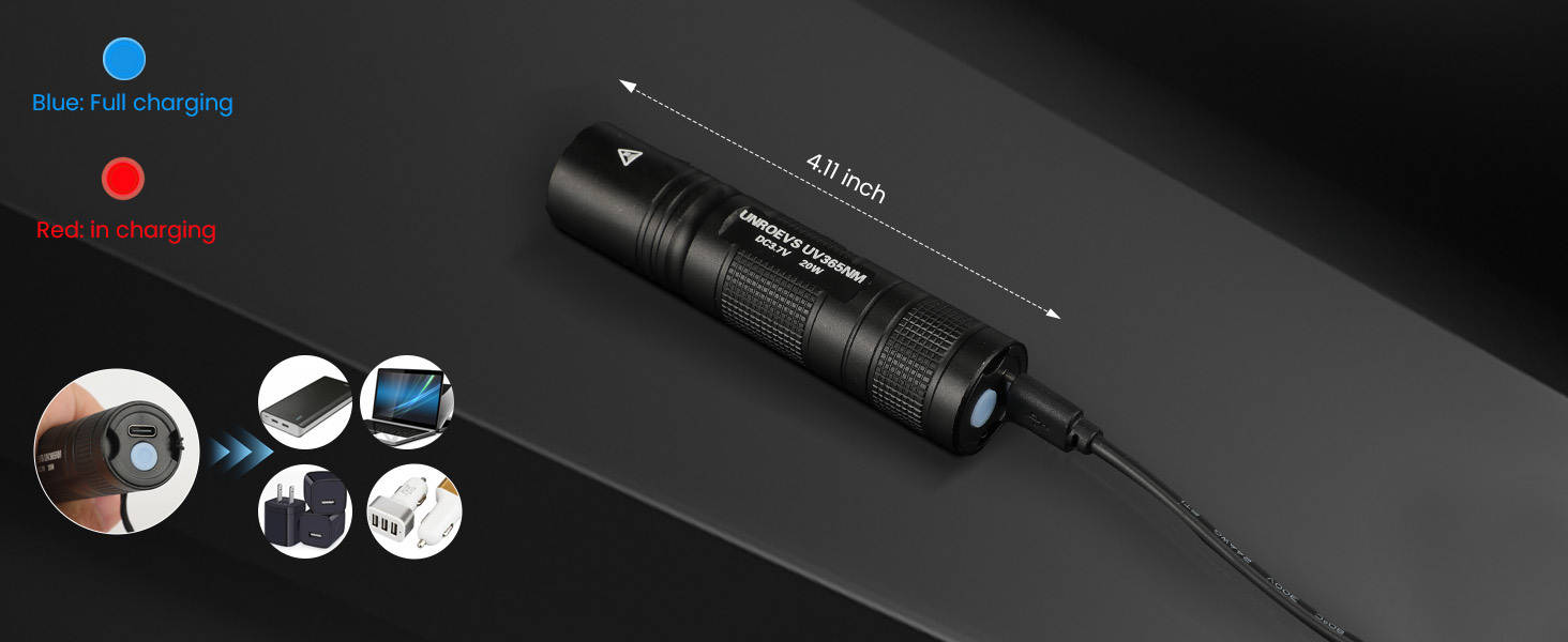 black light flashlight mini;uv flashlight 365nm;black light flashlight rechargeable