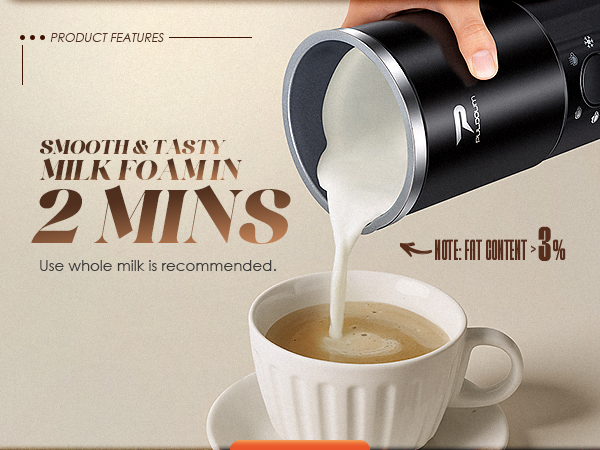 milk frother and steamer