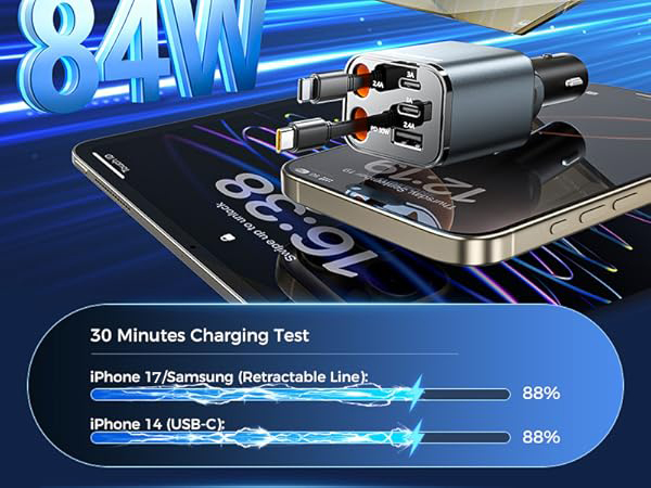 retractable phone charger for car