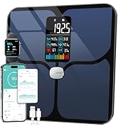 ABLEGRID Body Fat Scale,Digital Smart Bathroom Scale for Body Weight,Large LCD Display Screen,16 ...