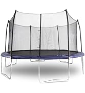 Skywalker Trampolines Jump N’ Dunk Trampoline with Enclosure Net (8FT, 12FT, 15FT) - Basketball T...