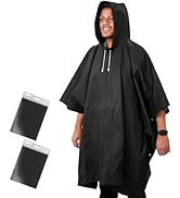 ANYOO Rain Ponchos for Adult Emergency Raincoats Reusable Hooded Rain Jackets for Men Women(2 pack)