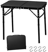 LOFTEY 2024 Reinforced Small Folding Table Portable, Small Foldable Camping Table, Heavy-Duty Min...