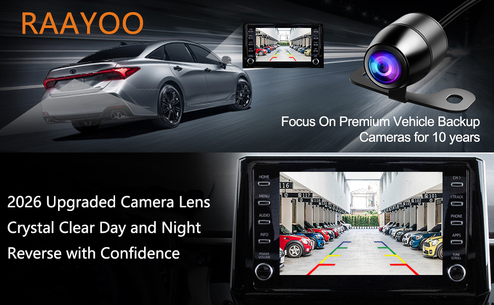 RAAYOO 2 IN 1 backup camera