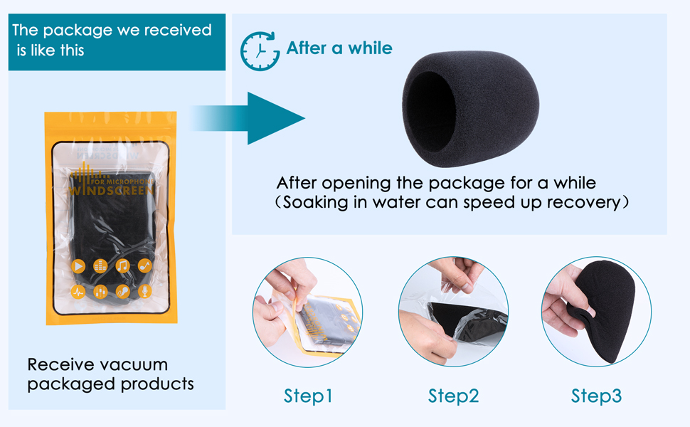 Receive vacuum packaged products After opening the package for a while 